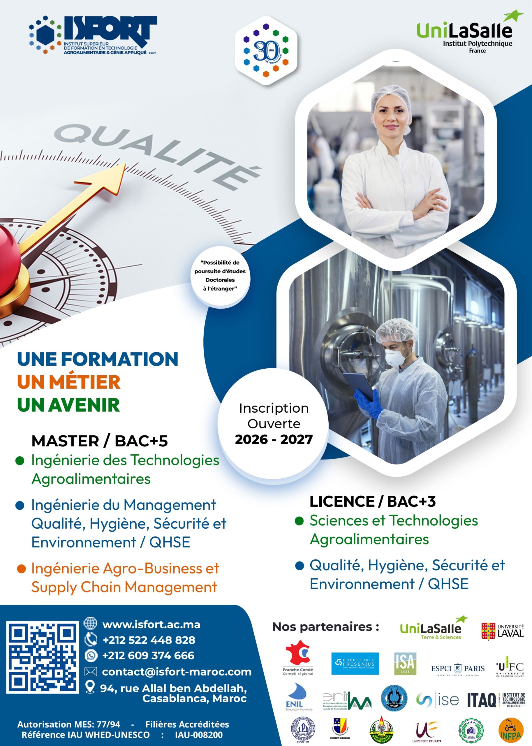 Affiche ISFORT 2026-2027