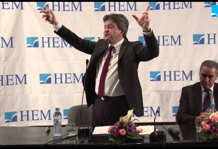 La visite de M. Jean-Luc Mélenchon et son intervention à HEM Rabat