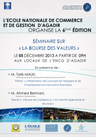 Visite bourse de Casablanca à ENCG Agadir