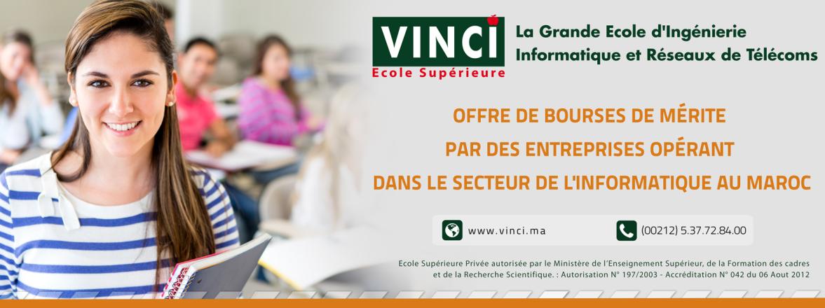 L'école supérieure VINCI: offre de bourses de mérite rentrée 2014/2015