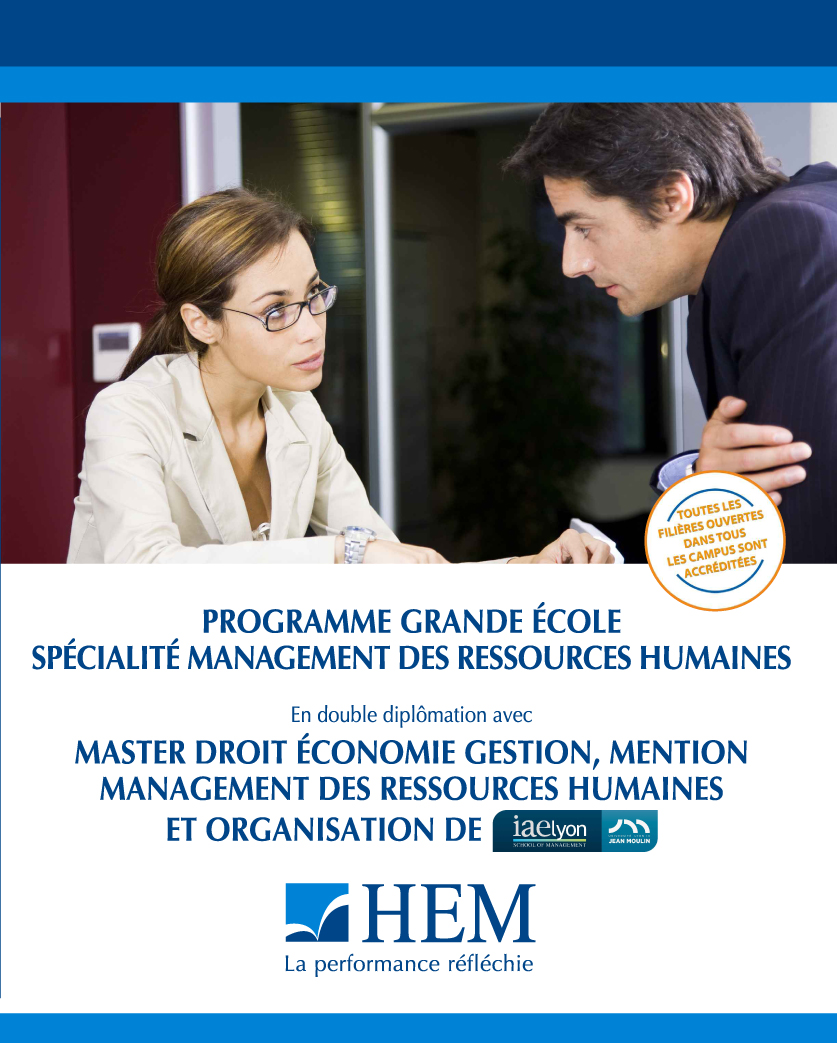 HEM - Master « Management des Ressources Humaines » en double diplomation avec l'IAE Lyon !