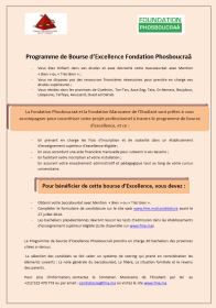 Programme de bourse d’excellence Fondation Phosboucraâ 2014-2015