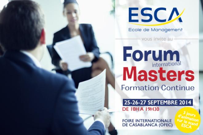 ESCA École de Management au Forum International des Masters et de la Formation Continue