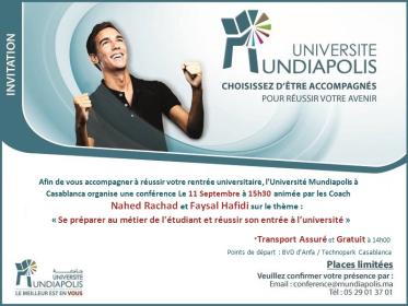 Nahed RACHAD et Faysal Hafidi à l'Université Mundiapolis à Casablanca