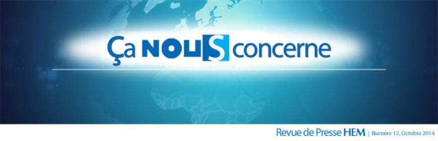 HEM - Ca nous concerne, Newsletter du mois d'octobre 2014