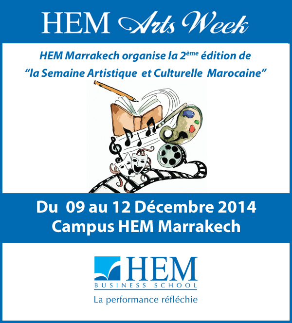 HEM - HEM ARTS WEEK au Campus de HEM Marrakech du 9/12 au 12/12