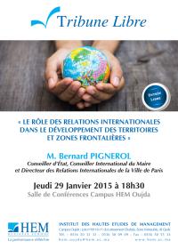 HEM - Le Rôle des Relations Internationales dans le Développement des Territoires et Zones Frontalières » à HEM Oujda