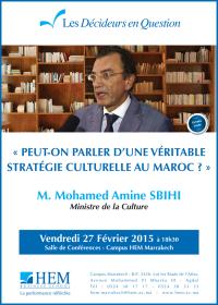 HEM - « Peut-on parler d’une véritable stratégie culturelle au Maroc ? » à HEM Marrakech