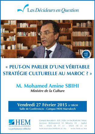 HEM - « Peut-on parler d’une véritable stratégie culturelle au Maroc ? » à HEM Marrakech