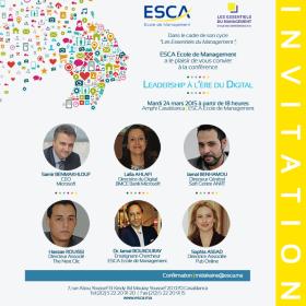 Conférence ESCA : Leadership à l'ère du digital.