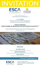Conférence à ESCA: Finance islamique, quelle stratégie de déploiement pour les banques marocaines?