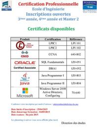 IGA Fès: Certification Professionnelle