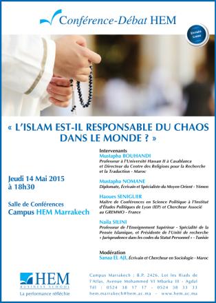 HEM - Conférence - Débat : « L’Islam est-il responsable du Chaos dans le monde ? » au Campus HEM Marrakech
