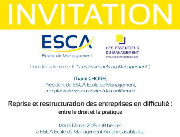 Conférence à ESCA 