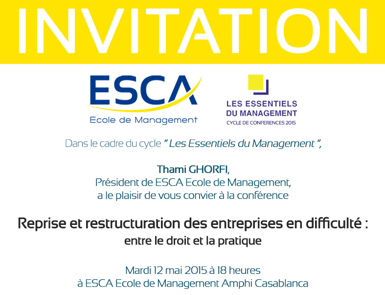 Conférence à l'ESCA 