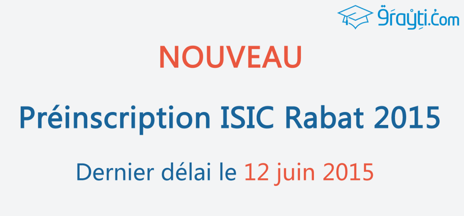 concours isic rabat 2015
