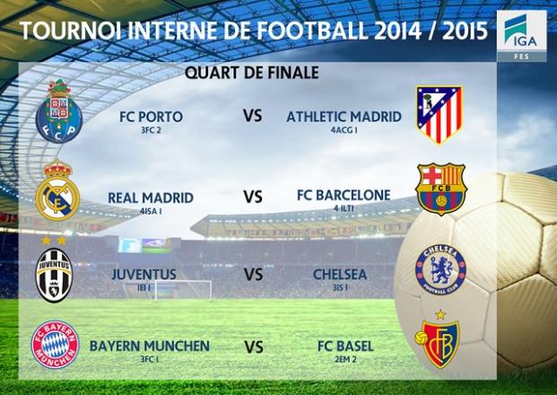 IGA Fès - Tournoi interne de football 2014/2015 : Quart de finale