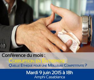 Conférence à ESCA «Corruption en Entreprise: Quelle Ethique pour une Meilleure compétitivité?»