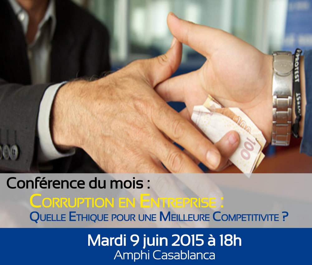 Conférence à ESCA « Corruption en Entreprise : Quelle Éthique pour une Meilleure compétitivité ? »
