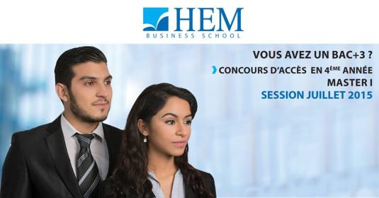 HEM - Inscription au concours d'accès des Masters du Programme Grande Ecole de HEM