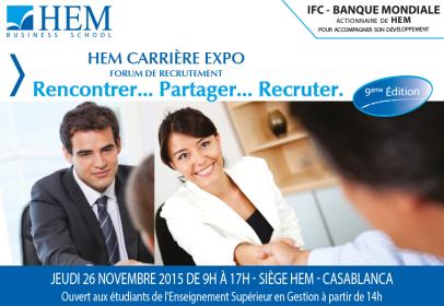 « HEM Carrière Expo », 9ème édition du Forum de Recrutement de HEM Business School