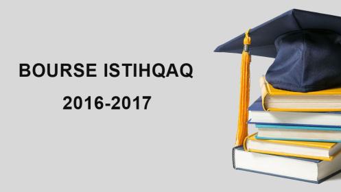 Inscription bourse de mérite Istihqaq 2016-2017