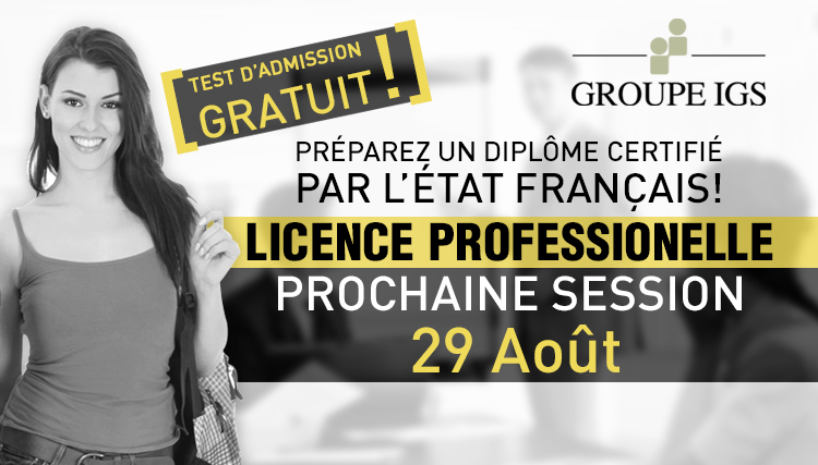 Concours d'admission au cycle de licence professionnelle du Groupe IGS 2016