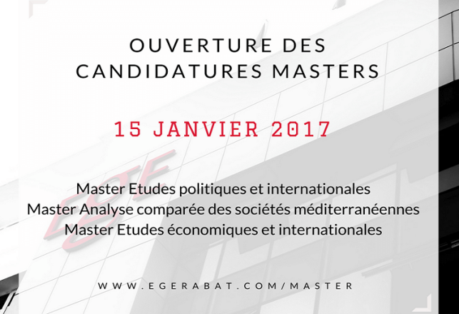 Candidatures Master EGE 2017-2018