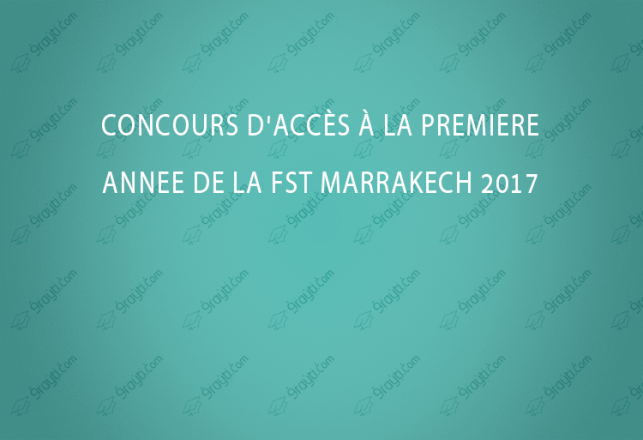Concours FST Marrakech 2017