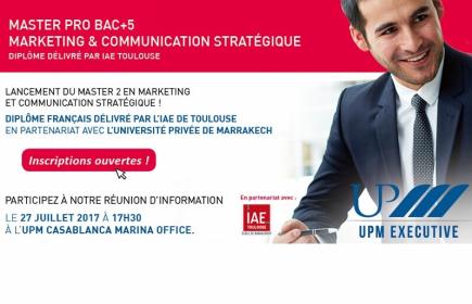 Inscription Master Marketing de IAE Toulouse 2017