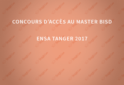 Concours d’accès au Master BISD ENSA Tanger 2017
