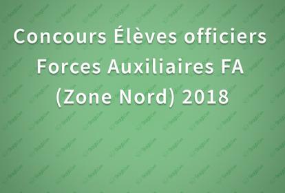 Concours Élèves officiers FA Zone Nord 2018