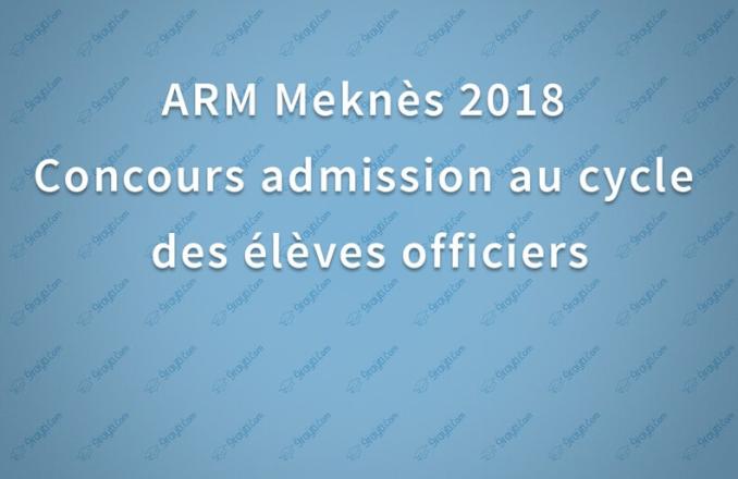 Concours élèves officiers ARM 2018