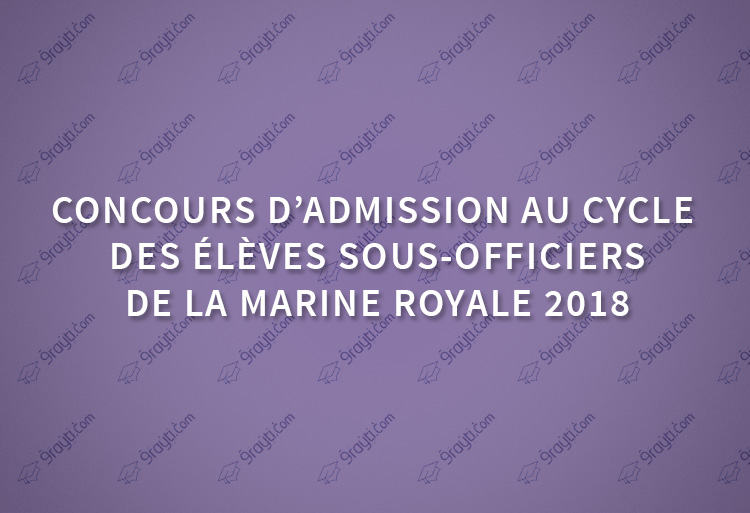 concours-élèves-sous-officiers-Marine-Royale-2018