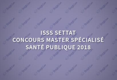 ISSS Concours Master Santé publique 2018
