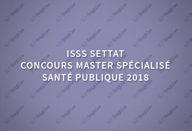 ISSS Concours Master Santé publique 2018