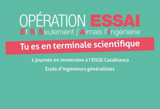 EIGSI Casablanca Opération ESSAI 2019