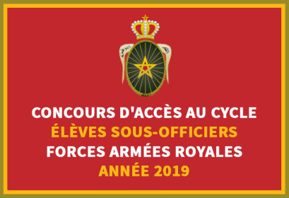 Concours Cycle Élèves Sous-Officiers Forces-Armées Royales FAR 2019