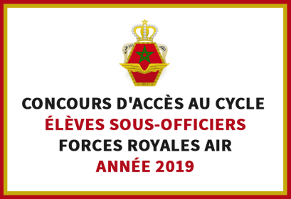 Concours Cycle Élèves Sous-Officiers Forces Royales Air 2019