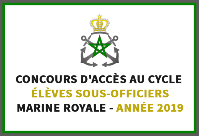 Concours Cycle Élèves Sous-Officiers Marine Royale 2019