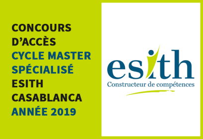 Concours Cycle Master Specialisé ESITH Casablanca 2019