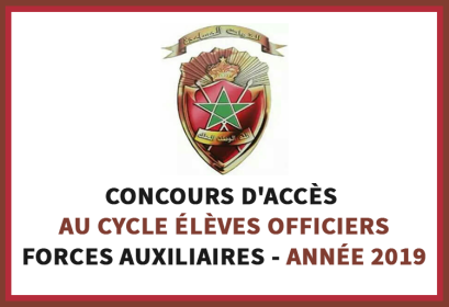 Concours Élèves Officiers Forces Auxiliaires 2019
