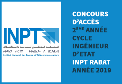 Concours d'accès 2ème année cycle d'ingénieur d'Etat INPT Rabat 2019
