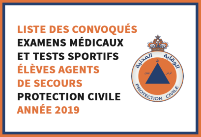 Liste Convoqués Concours Élèves Agents de Secours Protection Civile 2019