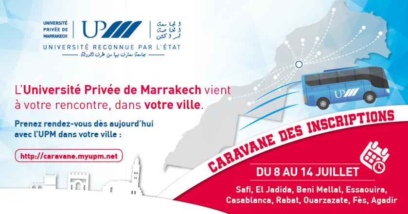 La caravane des inscriptions UPM du 08 au 14 Juillet près de chez vous !