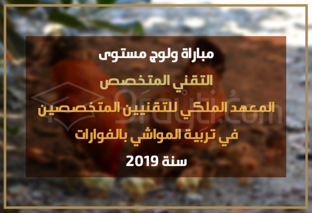 Concours d'accès cycle Technicien Spécialisé IRTSE Fouarat 2019