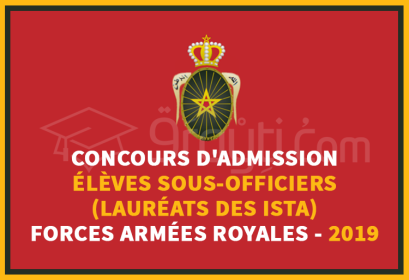 Concours d'admission cycle Élèves Sous-Officiers Lauréats ISTA Forces Armées Royales FAR 2019