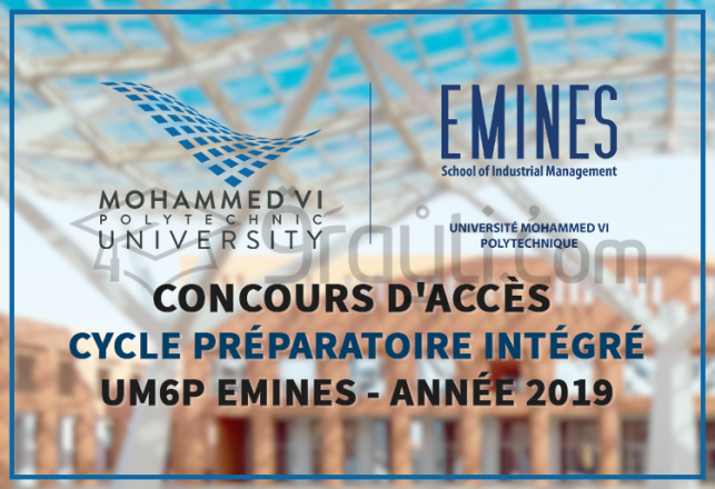 Concours d'accès cycle préparatoire intégré post-bac EMINES 2019