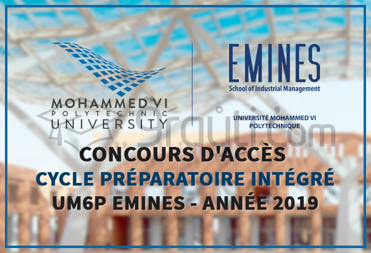 Concours d'accès cycle préparatoire intégré post-bac EMINES 2019