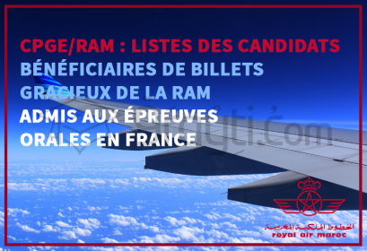 RAM CPGE listes bénéficiaires billets gracieux admis épreuves orales France 2019